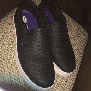 Black slip in sneakers